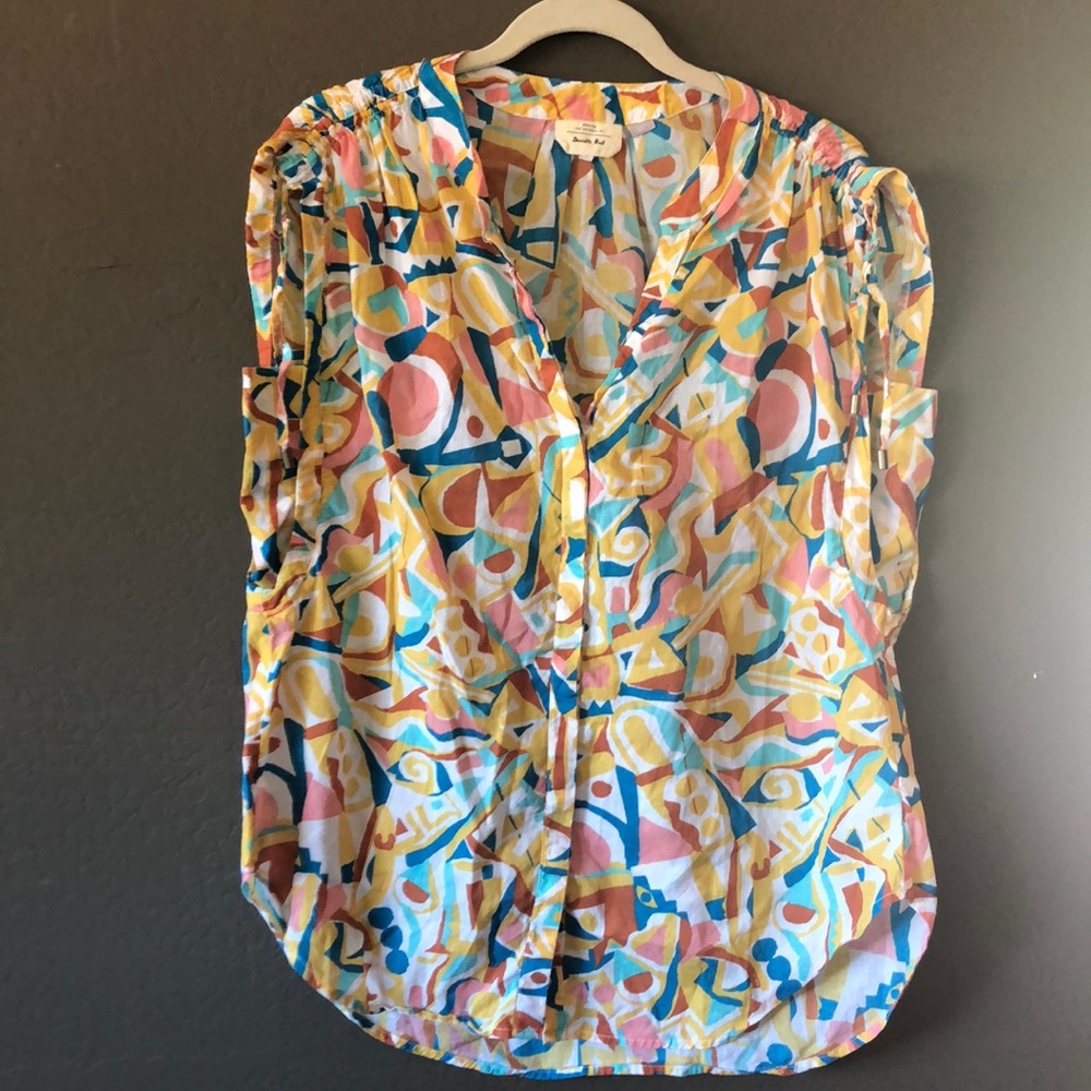 Anthropologie Colorful Blouse || s: S